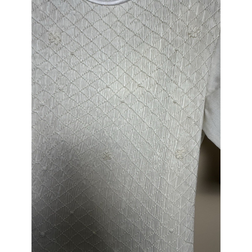 Stasbury Smocked Heirloom Dress With Under Slip Size 14 100% Cotton - Picture 4 of 7